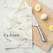 Romantisch leven is maar een droom vogels theedoek (Quarter Fold)