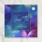 Romantisch leven van vlinders Vrijgezellenfeest Bedankjes Labels (Achterkant)