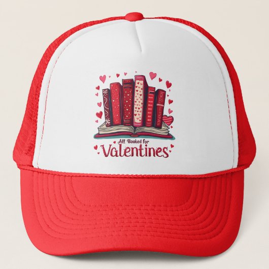 Romantisch lezen Vibes Gezellige Valentijn Gift Trucker Pet (Voorkant)