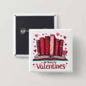 Romantisch lezen Vibes Gezellige Valentijn Gift Vierkante Button 5,1 Cm (Voorkant /achterkant)