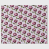 Romantisch licht lavendel paarse pioenrozen  cadeaupapier (Vlak)