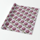 Romantisch licht lavendel paarse pioenrozen  cadeaupapier (Uitgerold)
