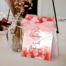 Romantisch lief dank u Waterverf bloemenbruiloft Bedankdoosjes