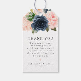 Romantisch & Lief Navy Bloesem Blush Dank je wel F Cadeaulabel