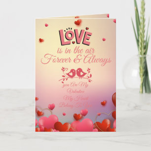 Romantisch liefdescitaat ontwerp Elegante Roze L Kaart