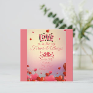 Romantisch liefdescitaat ontwerp Elegante Roze L Kaart
