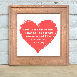 Romantisch liefdescitaat, Red Heart stijlvol scrip Poster