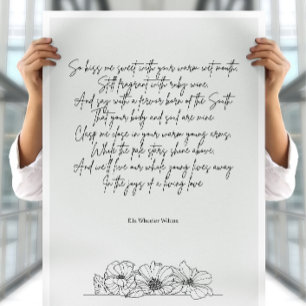 Romantisch liefdesgedicht door Ella Wheeler Wilcox Poster