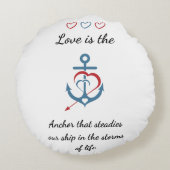 Romantisch Liefdesgedicht Modern Valentijn Schatti Rond Kussen (Achterkant)