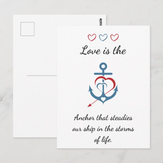 Romantisch Liefdesgedicht Moderne Valentijn Briefkaart (Voorkant / Achterkant)