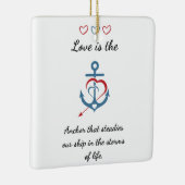 Romantisch Liefdesgedicht Moderne Valentijn Keramisch Ornament (Rechts)