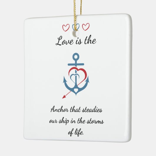 Romantisch Liefdesgedicht Moderne Valentijn Keramisch Ornament (Links)