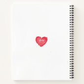 Romantisch liefdeshart aangepaste naam dagboek - C Notitieboek (Achterkant)