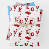 Romantisch liefdesinpakpapier  inpakpapier vel (In situ)