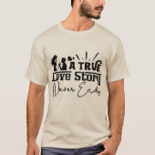 Romantisch liefdesverhaal Trouwen T-shirt (Voorkant)
