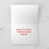 ROMANTISCH/LIEFDEVOL VOORSTEL FEESTDAGEN KAART (Binnen)