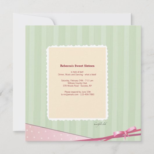 Romantisch Lijst Fotouitnodiging Kaart (Achterkant)