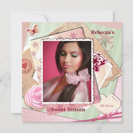 Romantisch Lijst Fotouitnodiging Kaart (Voorkant)