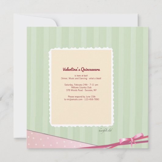 Romantisch Lijst Fotouitnodiging Kaart (Achterkant)