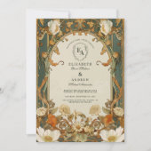 Romantisch Lijst groen bruiloft Kaart (Voorkant)