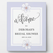 Romantisch Lila Floral Vrijgezellenfeest Fotoplaat (Voorkant)