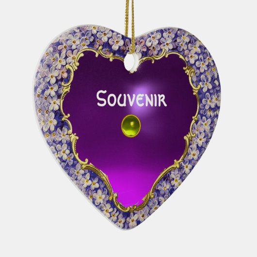 ROMANTISCH LILA HARTFOONTEMPLATE KERAMISCH ORNAMENT (Rechts)