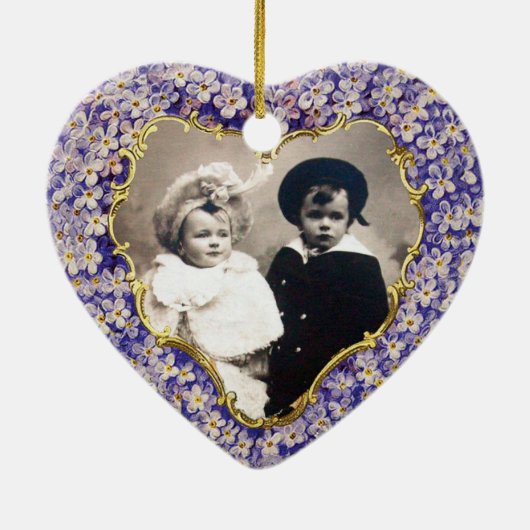 ROMANTISCH LILA HARTFOONTEMPLATE KERAMISCH ORNAMENT (Achterkant)