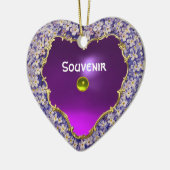 ROMANTISCH LILA HARTFOONTEMPLATE KERAMISCH ORNAMENT (Links)