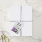 Romantisch Lila Paars Roos Weddenschap Bedankt Cadeaulabel (Met Touw)