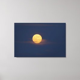 Romantisch Maanlicht Aquarel Originele Kunst Canvas Afdruk