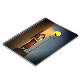 Romantisch Maanlicht Balkon –  Noir Love Notitieboek (Linkerzijde)