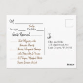 Romantisch maanlicht en lantaarns in bomen RSVP Briefkaart (Achterkant)