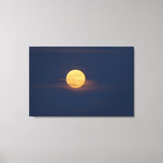 Romantisch maanlicht waterverf originele kunst canvas afdruk (Voorkant)