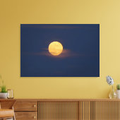 Romantisch maanlicht waterverf originele kunst canvas afdruk (Insitu (Woonkamer))