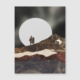 Romantisch maanverlicht marmeren landschap