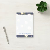Romantisch Marine Blauw Wit Bloemen Post-it® Notes (Kantoor)