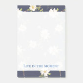 Romantisch Marine Blauw Wit Bloemen Post-it® Notes (Voorkant)
