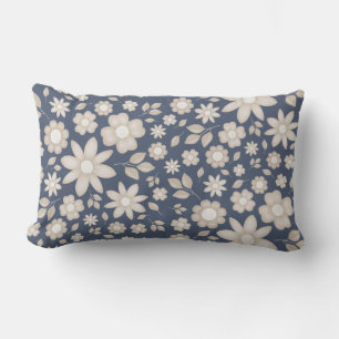 Romantisch marine watercolor bloemmotief kussen