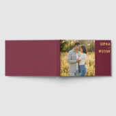 Romantisch Maroon Modern Foto Gastenboek (Volledig)