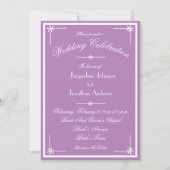 Romantisch Mauve Trouw Wit Frame & Script Kaart (Voorkant)