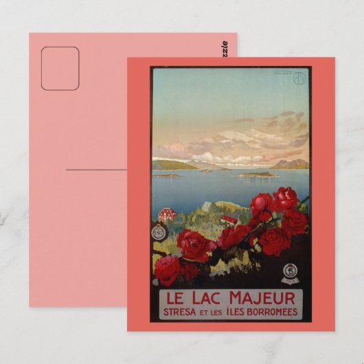 romantisch meer Maggiore Italiaans reizen Briefkaart (Voorkant / Achterkant)