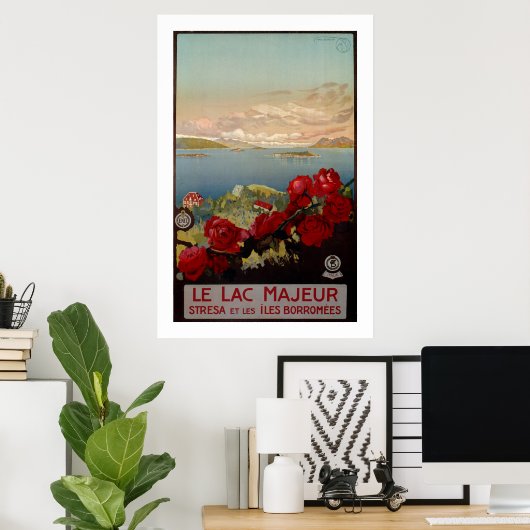  romantisch meer Maggiore Italiaans reizen Poster (Thuiskantoor)