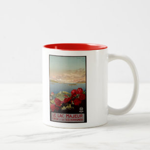  romantisch meer Maggiore Italiaans reizen Tweekleurige Koffiemok