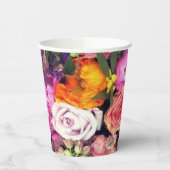 Romantisch Meerkleurig Bloemen Papieren Bekers (Links)