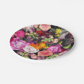 Romantisch Meerkleurig Bloemenpapier Bord (Gekanteld)