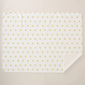 Romantisch Meisje Goud Hart Faux Folie Patroon Sherpa Deken (Voorkant (horizontaal))