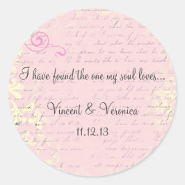Romantisch met Bijbelvers Ronde Sticker