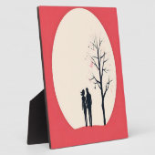 Romantisch minimalistisch paar kunst fotoplaat (Zijkant)