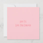 Romantisch minimalistisch roze wees mijn Valentijn (Achterkant)