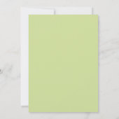 Romantisch minimalistisch script lime groene bruid kaart (Achterkant)